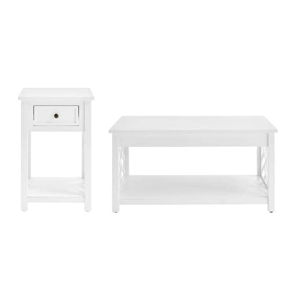 Alaterre Furniture 36 W, 22 L, 18 H, Pine with Composite Wood, White ANCT0114WH - main